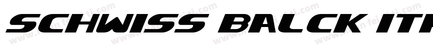 schwiss balck italic字体转换